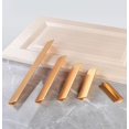 thumbnail image 4 of Tiradores de puertas de armarios de cocina 10 pomos XCF Aleación de aluminio Dorado 128 mm, 4 of 4