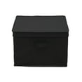 thumbnail image 6 of Household Essentials Square Storage Box With Lid, 15”x15”x10”, Canvas Sides With Sturdy Sides, Closet or Storage Room Organization, Includes Handle for Easy Access, Black Linen, 6 of 7