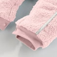 thumbnail image 5 of Spring 3-12 Months Newborn Baby Boy Girl Snowsuit Romper Infant One Piece Fleece, Baby Hooded Sherpa Jumpsuit Bear Ears Hooded Snowsuit ,Zipper Long Sleeve Fleece Romper Winter Outfits, 5 of 6