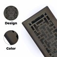 thumbnail image 2 of Registro de suelo Sierra Grates Oriental, 10 x 25 cm, color bronce metalizado, 2 of 7