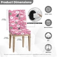 thumbnail image 5 of COEQINE Stretch Dining Chair Slipcovers Set of 1, Polyester Spandex Washable Dining Room Chair Cover Furniture Protector for Christmas Party Wedding Ceremony Banquet, Santa Claus Ho Ho Ho Pink, 5 of 7