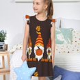 thumbnail image 4 of Fotbe Fall Gnomes Vestido de Dormir para Niñas de 3 a 10 Años, Mangas Cortas, Estilo Princesa, Pijama Camisón con Mangas Voladas-X-Large, 4 of 6