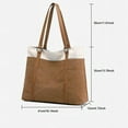 thumbnail image 2 of HuaAngel Large Capacity Lightweight Canvas Tote Bag with 15.6 Inch Laptop Compartment for Work College Travel Casual Stylish Durable, 2 of 7