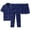 Dark blue, variant on Blekii Men's 3 Piece Pajama Set, Short Sleeve Top & Shorts Sleepwear, Matching Lightweight Loungewear, Summer Breathable Sleep Outfit, Complete Sleep Set for Hot Weather,