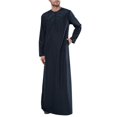 thumbnail image 1 of Robe Décontractée Ample Musulmane Arabe Dubai à Manches Longues avec Fermeture Éclair, 1 of 6
