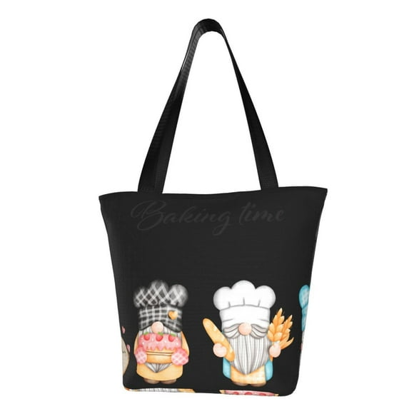 Balery Little Chef Gnome Bolsa de Hombro con Diseño, Bolsa Grande y Duradera, Bolsa Versátil para Compras