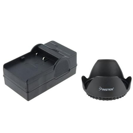 Insten battery charger For NIKON EN-EL3A EL3E D80 d90+Hood (2-in-1 Accessory Bundle)