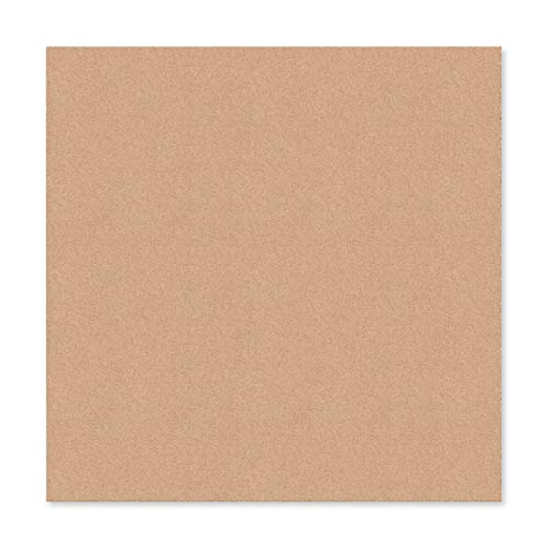 U Brands Square Frameless Cork Bulletin Board, 14 x 14 Inches, Natural