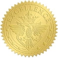 thumbnail image 1 of Sellos adhesivos redondos de lámina dorada de 2 pulgadas con relieve dorado para decoración de medallas. 100 unidades., 1 of 7