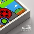 thumbnail image 4 of IDEA4WALL Framed Canvas Art Wall Decor Mario Video Arcade Playstation Console-Eat, Sleep, Game, Repeat Pop Culture Media Illustrations Pop Art Modern for Dorm Home Office - 24"x36", 4 of 4