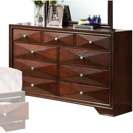 Acme Furniture Windsor Merlot Dresser With Nine Drawers Walmart