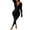 Black, variant on Jumpsuit Women'S Solid Color Sexy Tight Zipper Jumpsuit,White Women'S Polyester Jumpsuit S