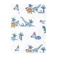 thumbnail image 3 of Hudson Baby Boys Cotton Flannel Burp Cloths 7-Pack, Pastel Dino, One Size, 3 of 6