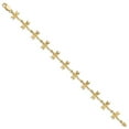 thumbnail image 2 of Real 14kt Yellow Gold Polished and Textured Dragonfly 7.5 inch Chain Bracelet; for Adults and Teens; for Women and Men, 2 of 3