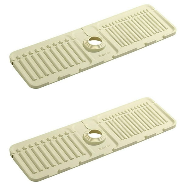 2pcs Faucet Water Flowing Pad Drying Cushion Pad Sink Guard Pad For Kitchen And Bathroom