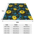 thumbnail image 3 of Fotbe Sunflowers And Blue Flower Manta de Franela Acolchonada con Estampado, Súper Suave y Esponjosa, Extra Grande para Sofá, Cama, Uso Todo el Año-50"x40", 3 of 7