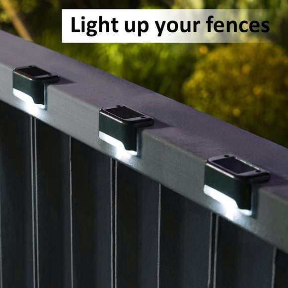 Outdoor Solar Deck Lights Solar Step Lights Waterproof Led Solar Lights White Light for Outdoor Stairs Fence Yard Patio