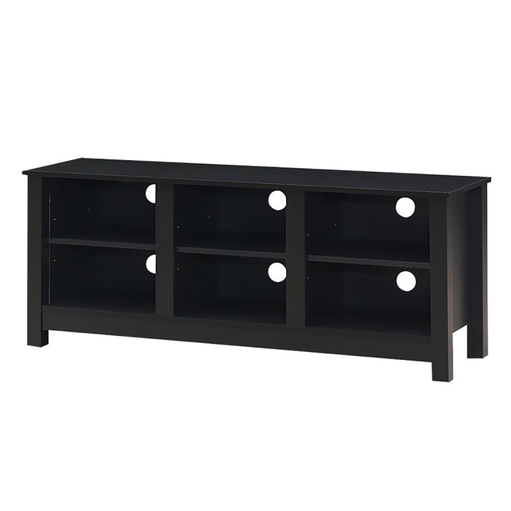 Finihen TV Stand, TV Cabinet, 60 Inch Entertainment TV Stand Cabinet, Media Entertainment Center with Storage, for Living Room, Bedroom, Black