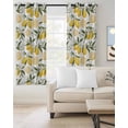 thumbnail image 2 of Summer Lemon Blackout Curtains for Bedroom Living Room Darkening Curtains 63 Inches Long Modern Green Botanical Leave Window Curtain 2 Panels Set Insulated Window Treatment Grommet Drapes 42"x63", 2 of 9
