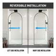 thumbnail image 6 of Ember Series 78 in. x 34 in. Framed Arch Fixed Shower Screen Door in Matte Black with 8mm Tempered Clear Glass, 6 of 10