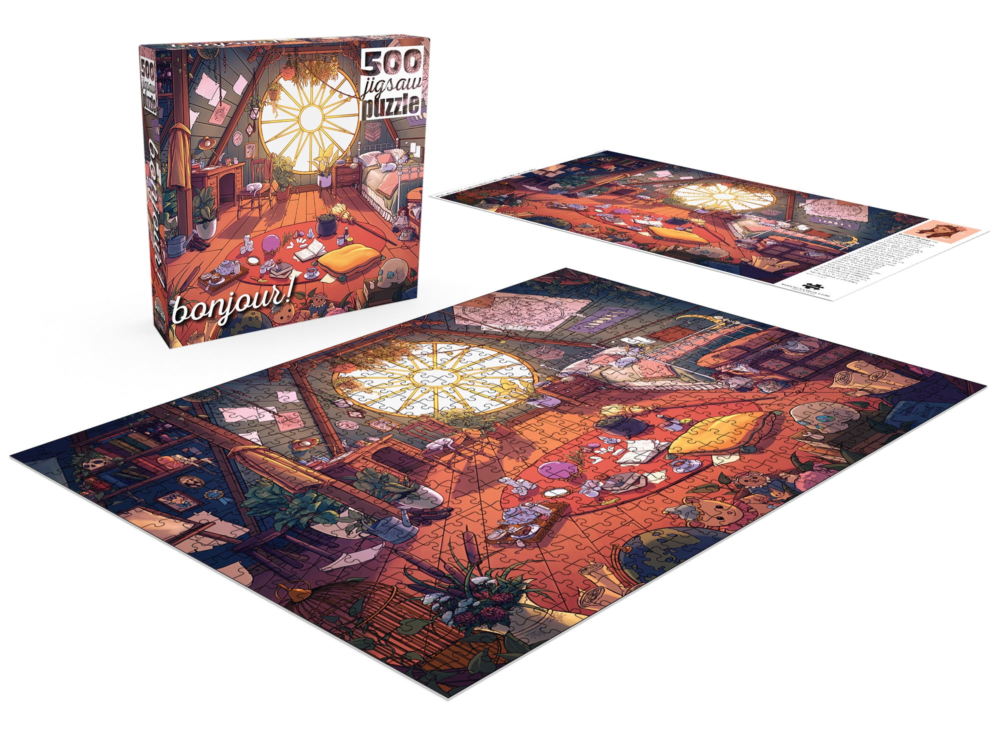 Buffalo Games Bonjour Messy Room 500-Piece Interlocking Jigsaw Puzzle for Adults Ages 14-99 Years