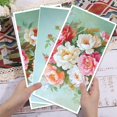 thumbnail image 4 of 3 Sheets Colorful Oil Painting Flower Rub on Transfers 6x12inch Peony Flower Furniture Decor Transfers Vintage Floral Transfers Stickers for Bedroom Living Room Desk Table Decoration Colorful, 4 of 7