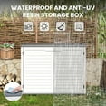 thumbnail image 3 of Outdoor Resin Storage Shed, 35 Cu.Ft Trash Can Storage Box with Lockable Door, Horizontal Outdoor Storage Cabinet for Garbage Cans, Garden Tools, 3 of 8
