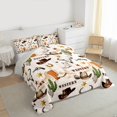 thumbnail image 3 of Homewish Vintage Bull Skull Full Size Comforter Sets,Rustic Farmhouse Cabin Bedding Comforter Set,Western Cowboy Hat Boots Bedding Sets For Men Women,Super Cozy Room Decor Reversible,3-Piece, 3 of 8
