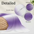 thumbnail image 6 of Purple White Ombre Throw Pillow Cover, Pillowcase Protectors with Zipper, Breathable Decorative Lumbar Pillow Case Cover, Modern Abstract Art Farmhouse Gradient Pillow Shams for Couch Sofa 12x20Inch, 6 of 8