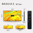 thumbnail image 6 of Sony 65” class BRAVIA 5 Mini LED 4K HDR Smart Google TV K-65XR50, 2025 Model, 6 of 18