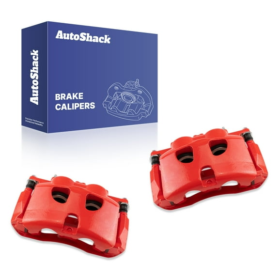 AutoShack Front Brake Calipers Red | Replacement for 2012-2020 Ford F-150 2015-2020 Ford Lobo | 2-PC