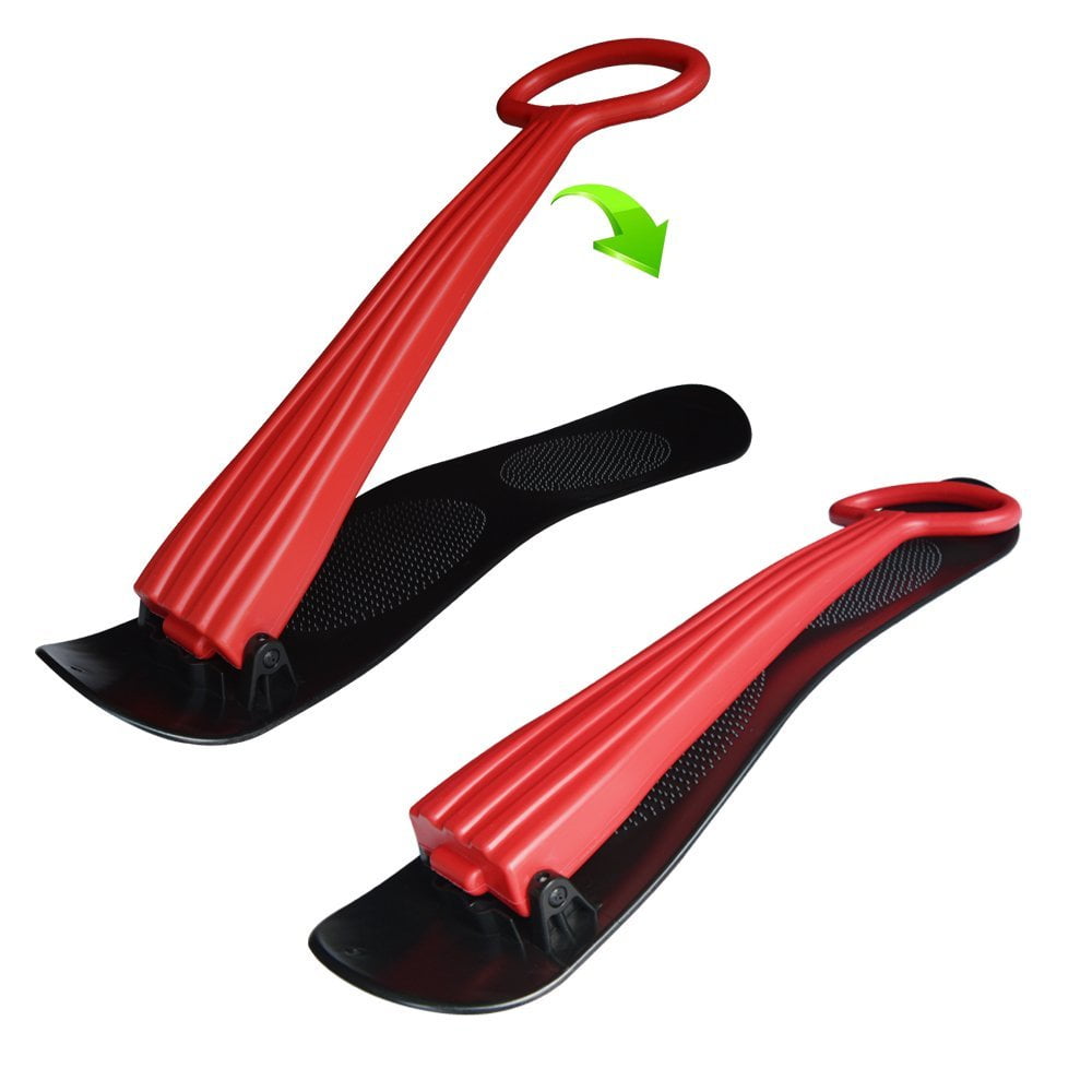 e-joy Kids Snow Scooter Ski Scooter Fold-up Snowboard Kick-Scooter Sledge Folding Sliding Ski Snowboard with Grip Handle... by