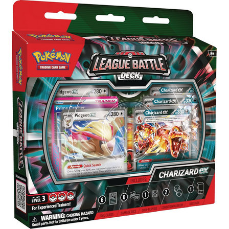 Pokemon Cards - League Battle Deck - CHARIZARD EX (60-Card Deck & More)