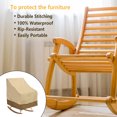 thumbnail image 5 of Outdoor Waterproof Rocking Chair Cover Dustproof Silver Coated Cloth Children Park Front Yard Chairs Covers Accessories Beige Brown, 5 of 5