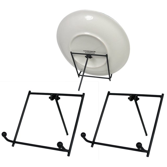 Caballetes De Metal Negro – Juego De 3 – Soportes De Mesa Para Placas, Azulejos, Fotos, Libros Y Arte En Lienzo – 4 Pulgadas De Alto X 3,88 Pulgadas De Ancho