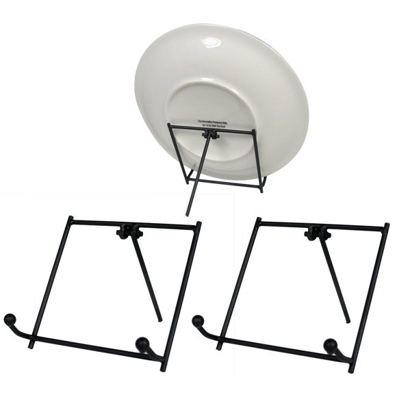 Caballetes De Metal Negro – Juego De 3 – Soportes De Mesa Para Placas, Azulejos, Fotos, Libros Y Arte En Lienzo – 4 Pulgadas De Alto X 3,88 Pulgadas De Ancho