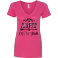 thumbnail image 3 of Inktastic Aunt of the Bride Wedding Party Women's V-Neck T-Shirt, 3 of 5