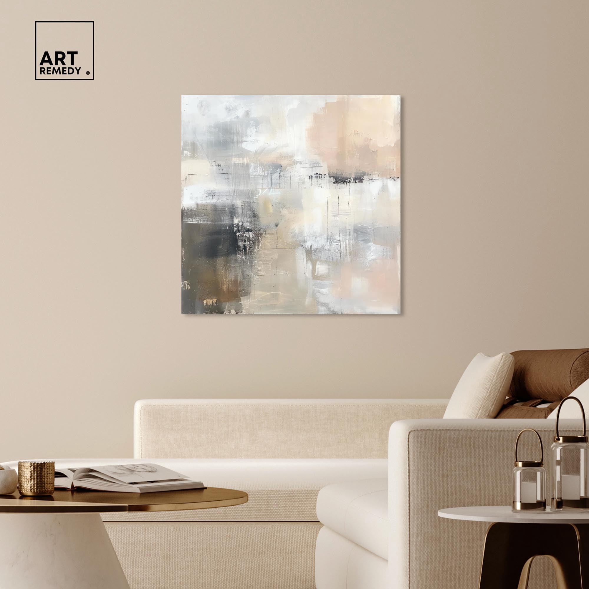 Drifting Canvas Colorful Abstract Wall Art by Art Remedy, Gallery Wrapped, 40" x 40"