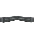 thumbnail image 1 of Modern Contemporary Urban Design Living Room Lounge Club Lobby Sectional Sofa Set, Fabric, Grey Gray, 1 of 6