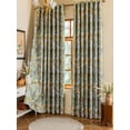 thumbnail image 4 of Sunyuer 100% Blackout Floral Curtains for Bedroom, Blossom Flower Patterned Curtains for Living Room,Thermal Insulated Farmhouse Drapes, Grommet Top 2 Panels, 4 of 15