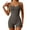 Gris, variante sur Combinaison Grande Taille pour Femmes Justaucorps à Col en V Élégant en Dentelle à Manches Longues Tenue pour Tous les Jours et à Porter