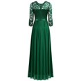 thumbnail image 3 of DPTALR Robe en Chiffon Robe en Dentelle Demoiselles d'Honneur Robes de Soirée Femmes, 3 of 4