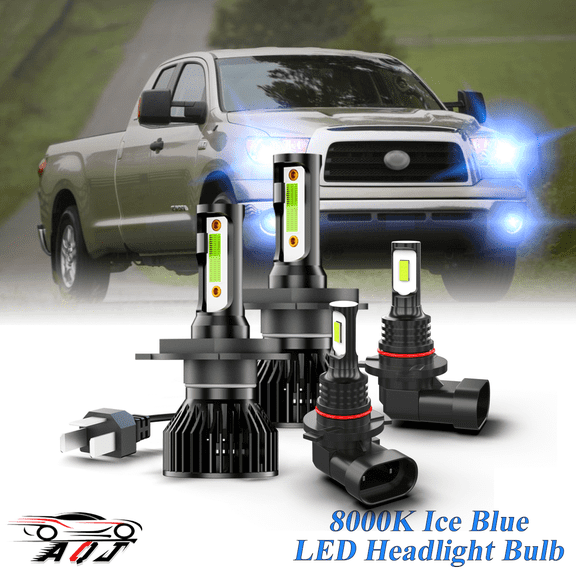 8000K Ice Blue LED Headlight Bulbs   Foglights Combo Kit For Toyota Tundra 2000-2006
