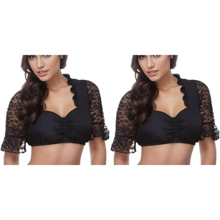 (2-Pack) 2025 Women 1Pc Underwire Tie Strap Bodysuit Lace Vest Women s Elegant Strapless Top Plus Size Dirndl Blouse Dirndl Blouse Lace Blouse for