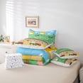 thumbnail image 6 of Homewish Cartoon Animal Cow Pig Twin Bedding Sets 7-Piece for Preppy Kids Children,Kawaii Truck Bedding Comforter Set Microfiber,Cute Farmhouse Breathable Sheet Sets,Luxury Bedroom Decor,Reversible, 6 of 8