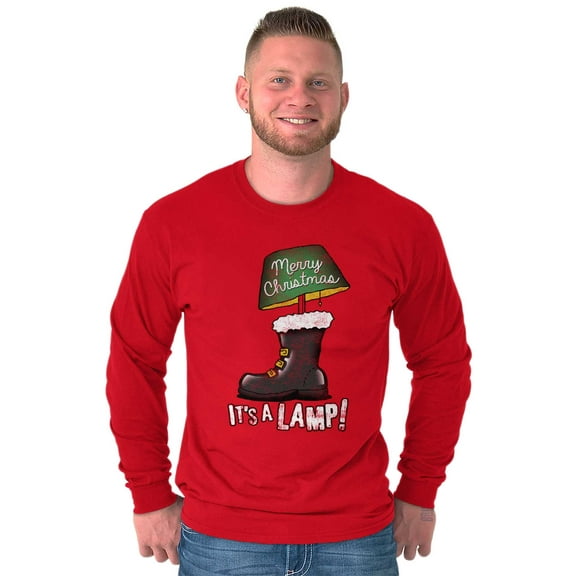 Merry Christmas Its a Lamp Long Sleeve TShirt Men Women Brisco Brands M
