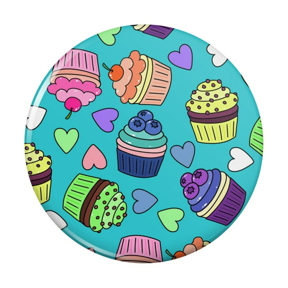 Colorful Cupcakes Pattern Kitchen Refrigerator Locker Button Magnet
