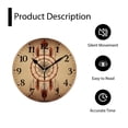 thumbnail image 4 of 12 Inch Wall Clock Battery Operated Silent Clock Decorative for Office, Kitchen, Outdoor, Living Room，Dream Catcher Tribal Ethnic Feathers Beautiful Pattern, 4 of 4