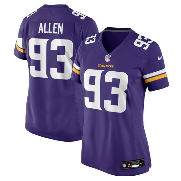 Women's Nike Jonathan Allen Purple Minnesota Vikings Team Game Jersey