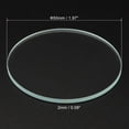 thumbnail image 2 of Unique Bargains 1.97x0.08' Dia Flashlight Glass Lens, 2 Pcs Polished Edge Glass Lens, Transparent, 2 of 5